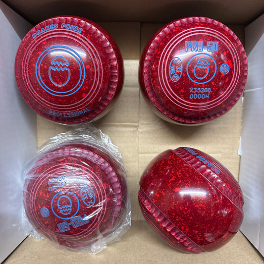 Drakes Pride PRO-50 - Size 0000H - Maroon/Red (Blue Rings) - WB33 Stamp
