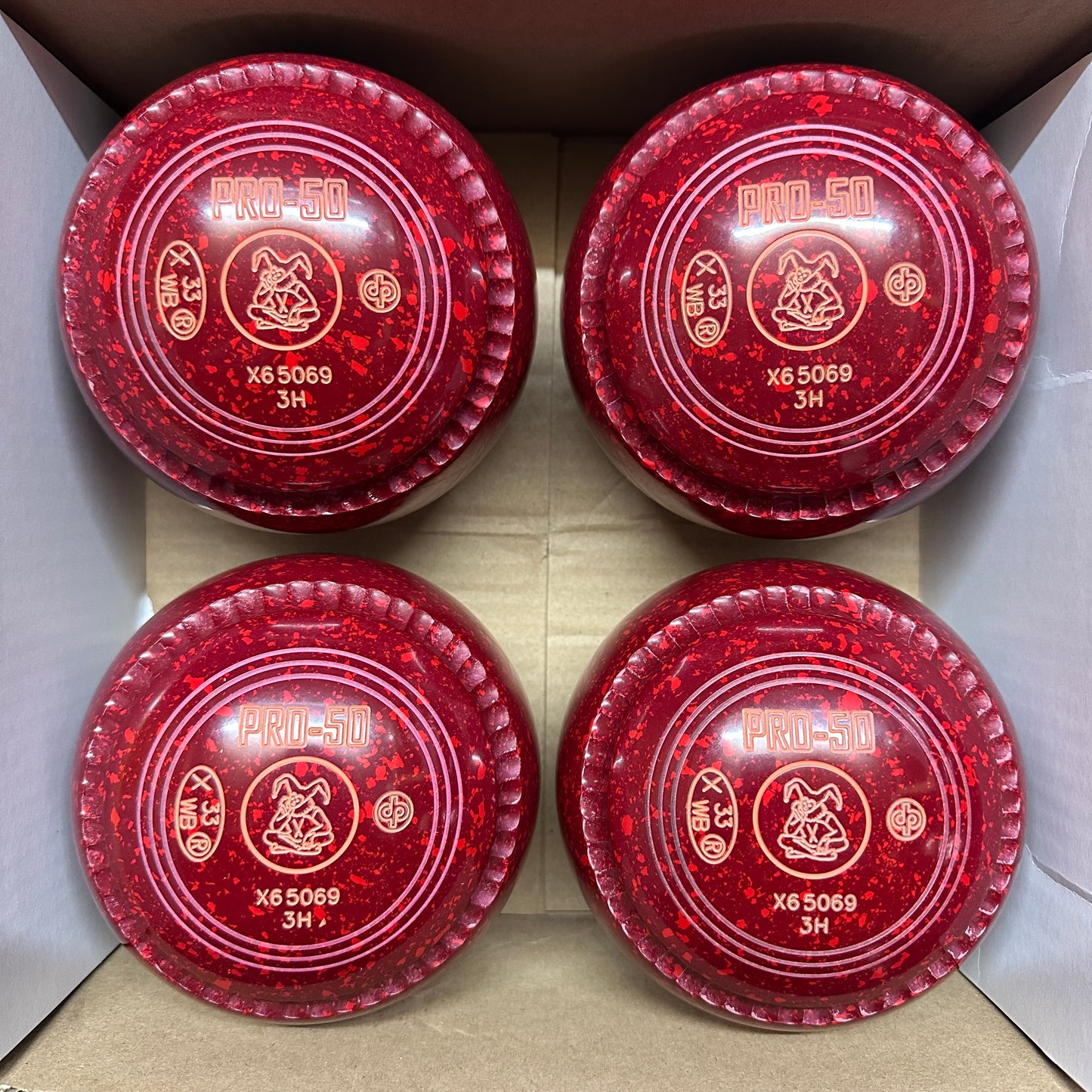 Drakes Pride PRO-50 - Size 3H - Maroon/Red (Orange Rings) - WB33 Stamp