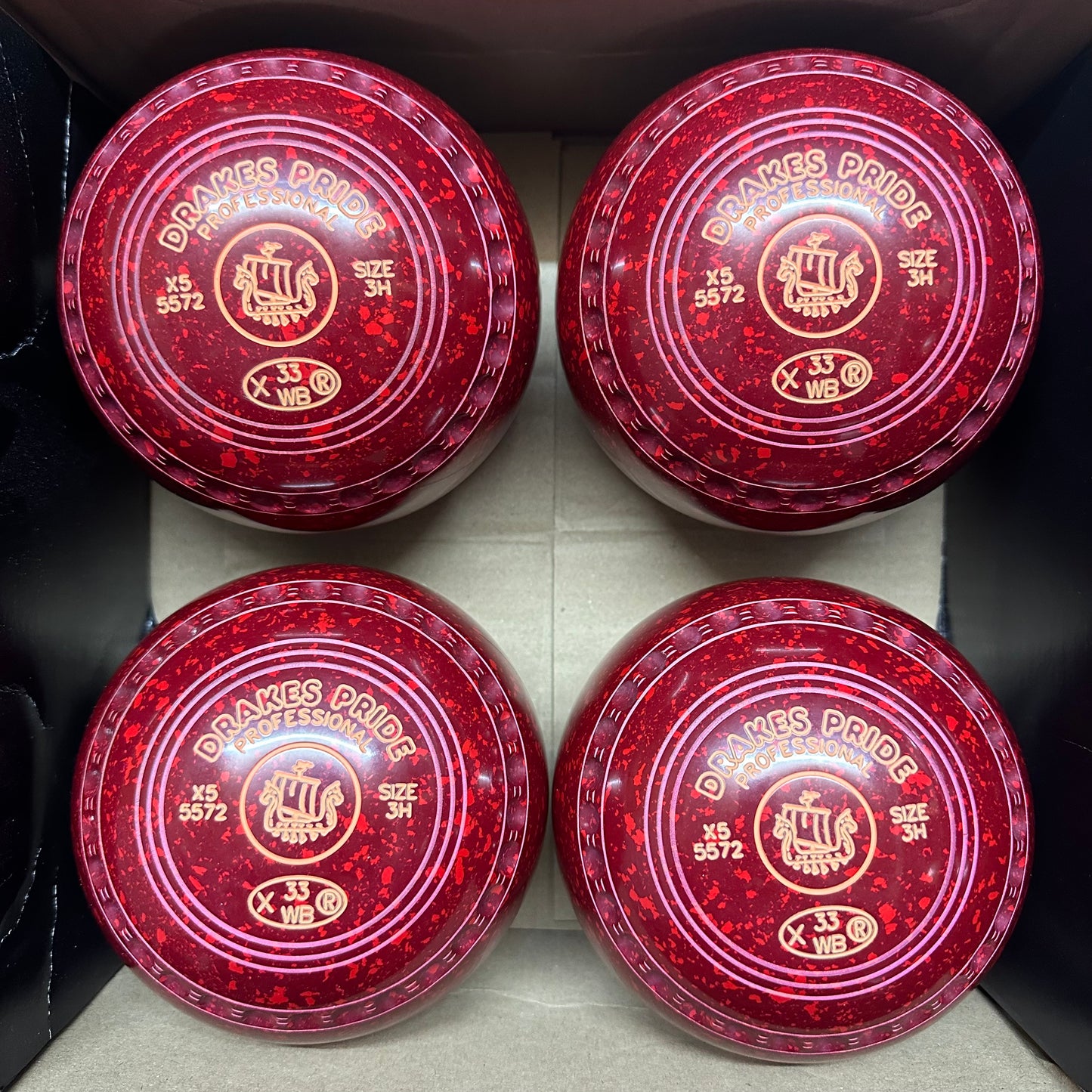 Drakes Pride Professional - Size 3H - Maroon/Red (Orange Rings) - WB33 Stamp