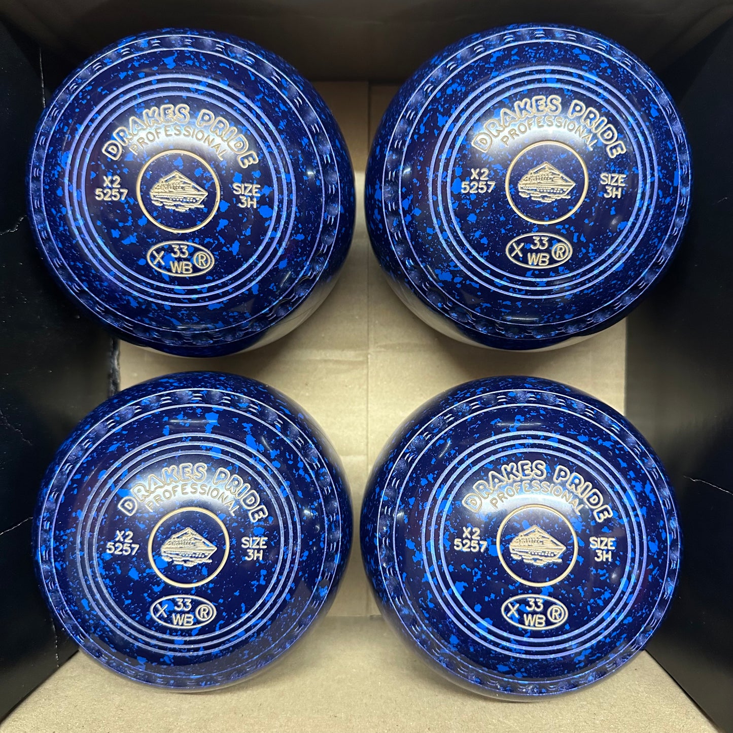 Drakes Pride Professional - Size 3H - Dark Blue/Blue (Grey Rings) - WB33 Stamp