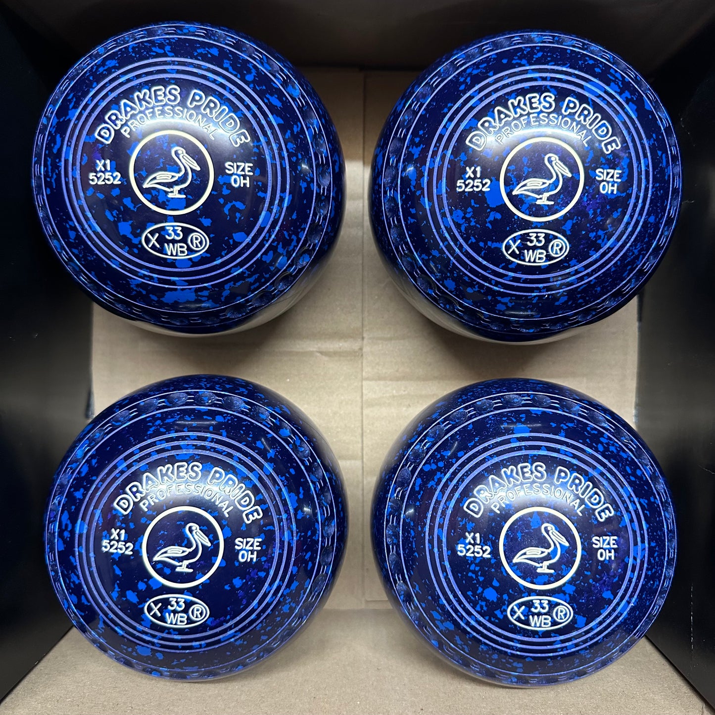 Drakes Pride Professional - Size 0H - Dark Blue/Blue (White Rings) - WB33 Stamp
