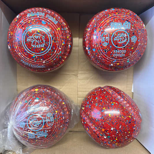 Drakes Pride PRO-50 - Size 0000H - Red Harlequin (Blue Rings) - WB33 Stamp