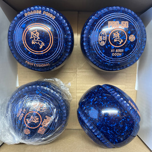 Drakes Pride PRO-50 - Size 000H - Dark Blue/Blue (Orange Rings) - WB33 Stamp