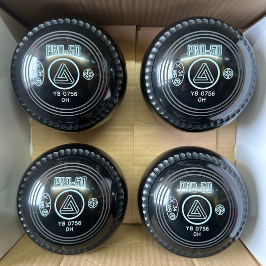 Drakes Pride PRO-50 - Size 0H - Black (Light Blue Rings) - WB34 Stamp