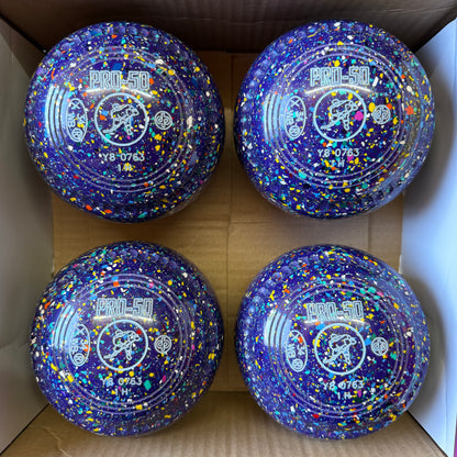 Drakes Pride PRO-50 - Size 1H - Purple Harlequin (Light Blue Rings) - WB34 Stamp