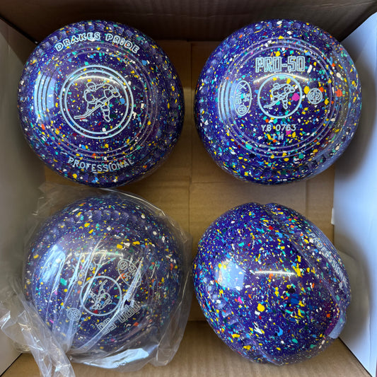 Drakes Pride PRO-50 - Size 1H - Purple Harlequin (Light Blue Rings) - WB34 Stamp