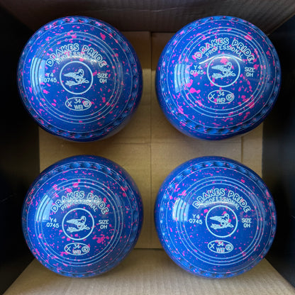 Drakes Pride Professional - Size 0H - Blue/Pink (Light Blue Rings) - WB34 Stamp