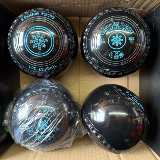 Drakes Pride Professional - Size 3H - Black (Blue Rings) - WB34 Stamp