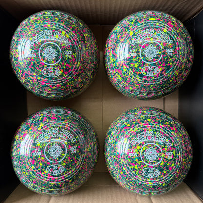 Drakes Pride Professional - Size 3H - Dark Green/Green Fluorescent Harlequin (Blue Rings) - WB34 Stamp