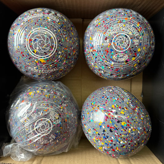 Drakes Pride Professional - Size 3H - Grey Harlequin (White Rings) - WB34 Stamp