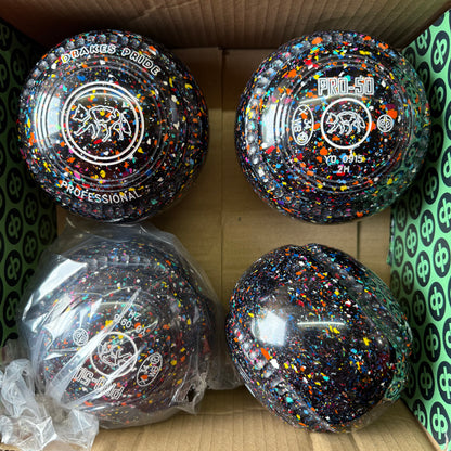 Drakes Pride PRO-50 - Size 2H - Black Harlequin (White Rings) - WB34 Stamp