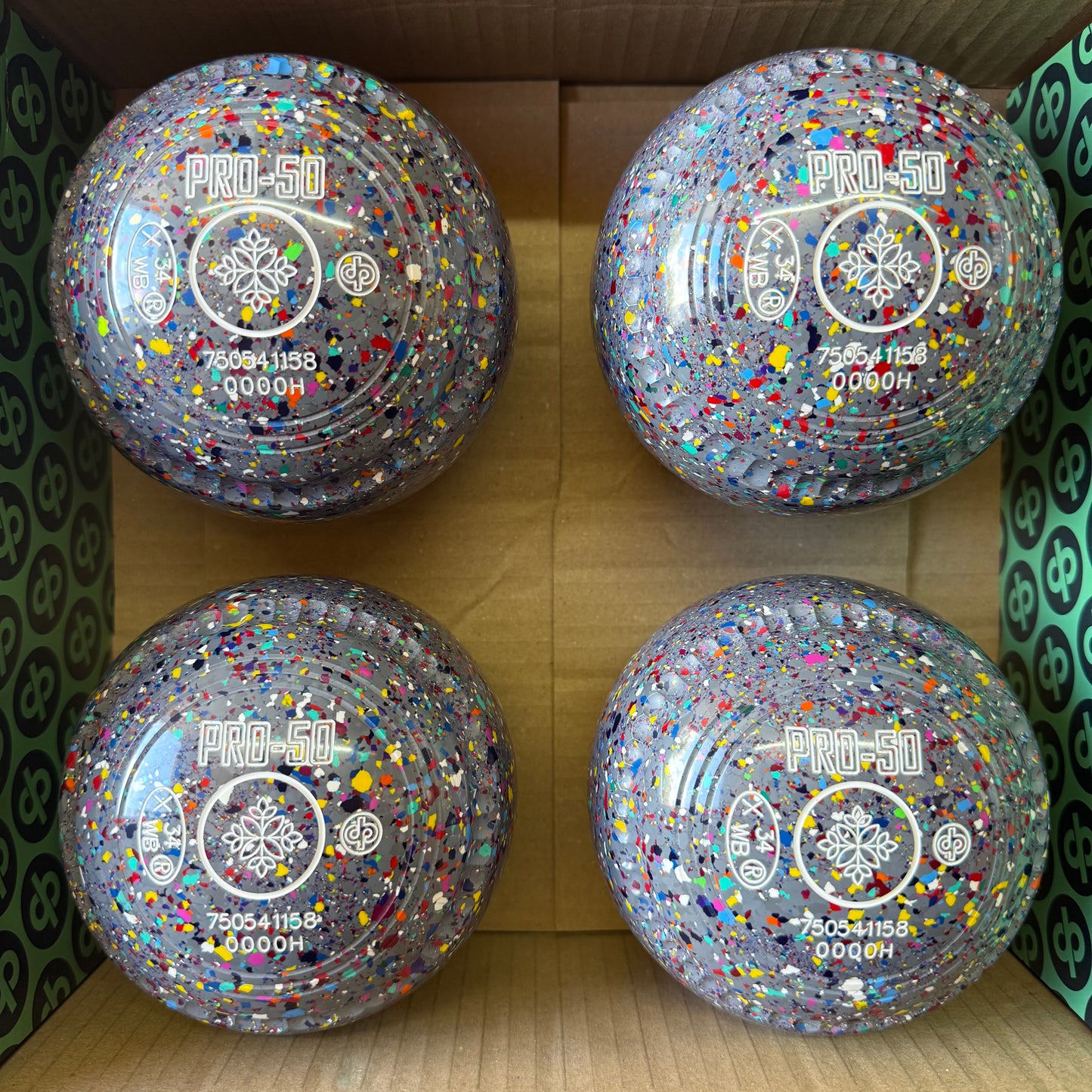 Drakes Pride PRO-50 - Size 0000H - Grey Harlequin (White Rings) - WB34 Stamp