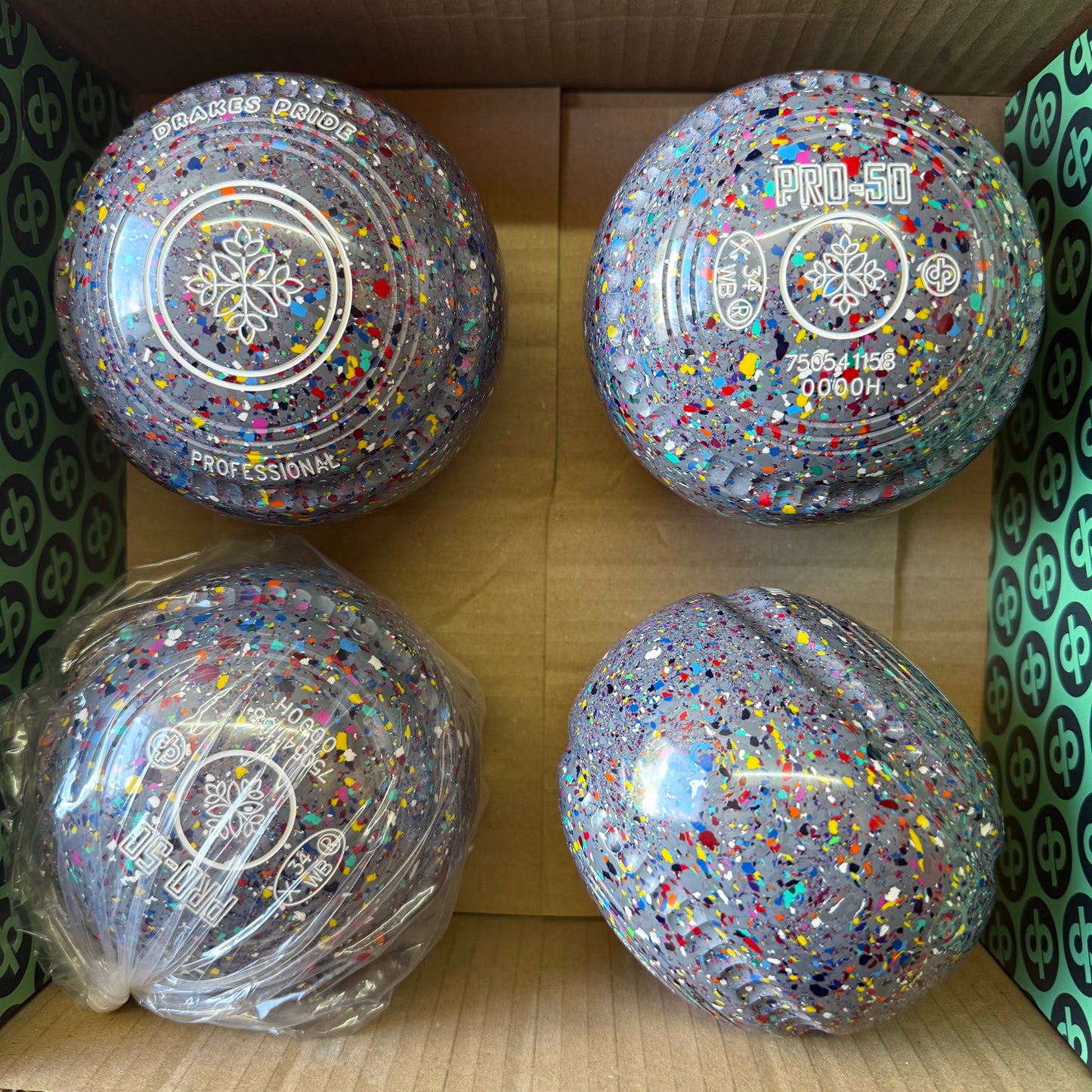 Drakes Pride PRO-50 - Size 0000H - Grey Harlequin (White Rings) - WB34 Stamp