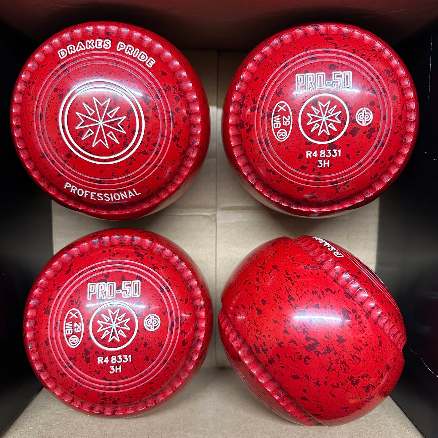 UB2555 Drakes Pride PRO-50 - Red/Maroon - Size 3 Heavy - WB29 Stamp