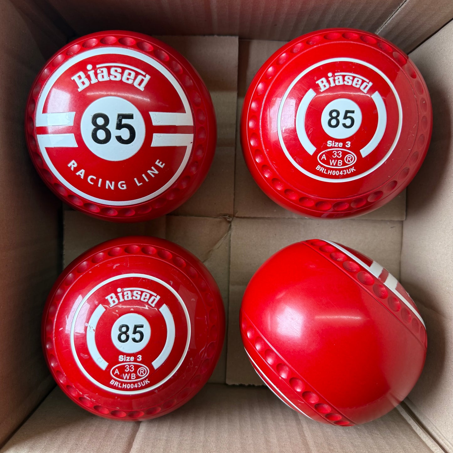 UB2609 Biased Racing Line - Red - Size 3 Heavy - WB33 Stamp