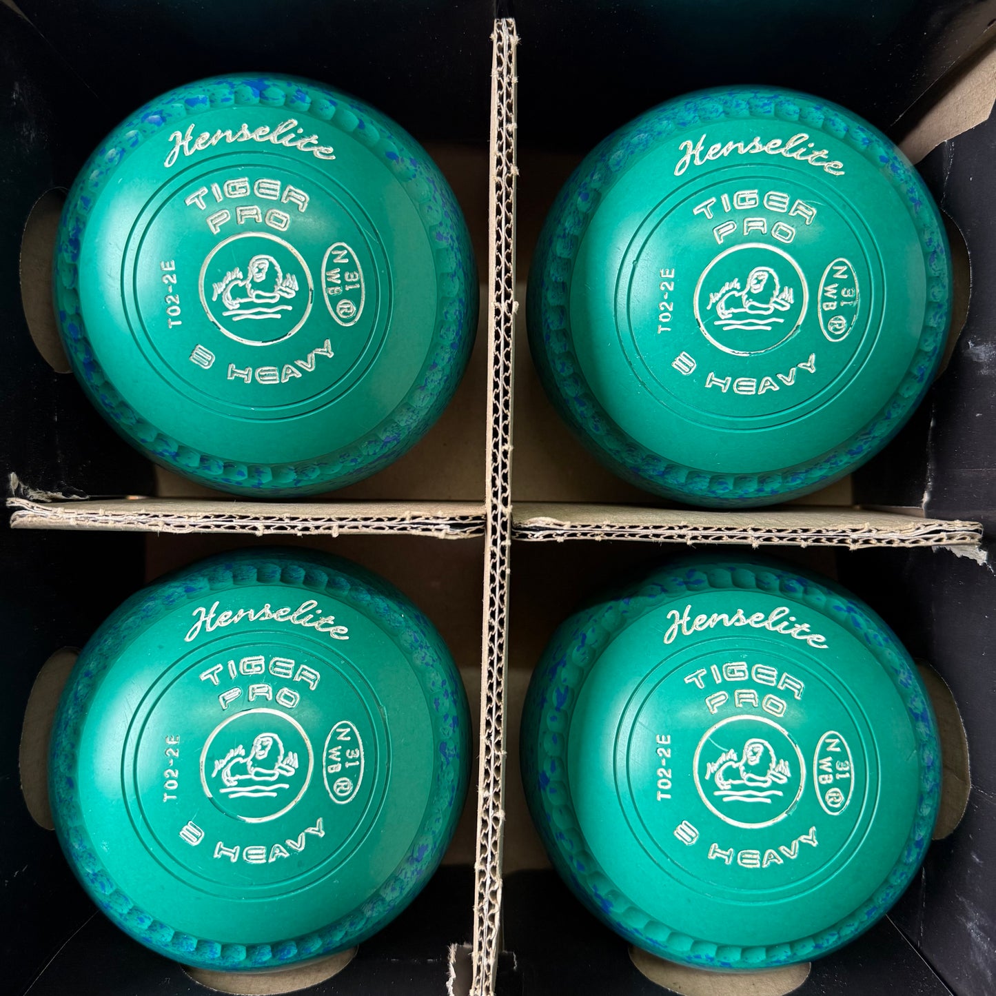UB2616 Henselite Tiger Pro - Ocean Green Slice - Size 3 Heavy (Mega Grip) - WB31 Stamp