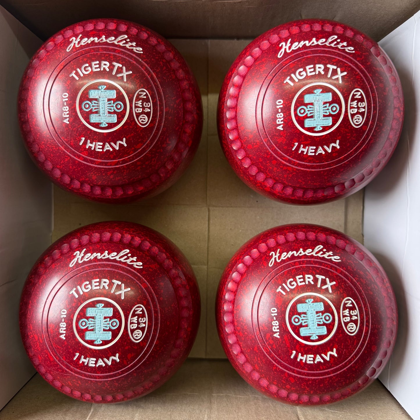 UB2647 Henselite Tiger TX - Ruby Rich - Size 1 Heavy (Mega Grip) - WB34 Stamp