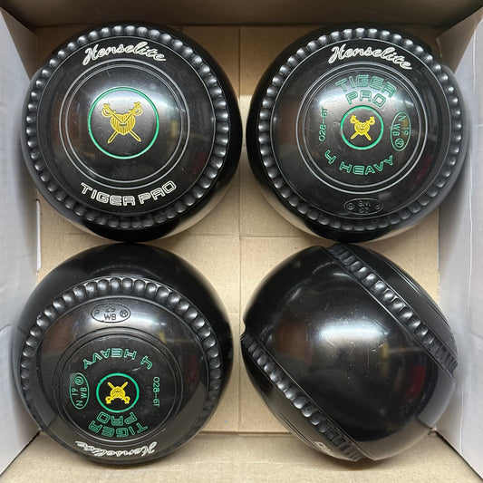 UB2811 Henselite Tiger Pro - Black - Size 4 Heavy (Deep 50 Grip) - WB29(Retested) Stamp