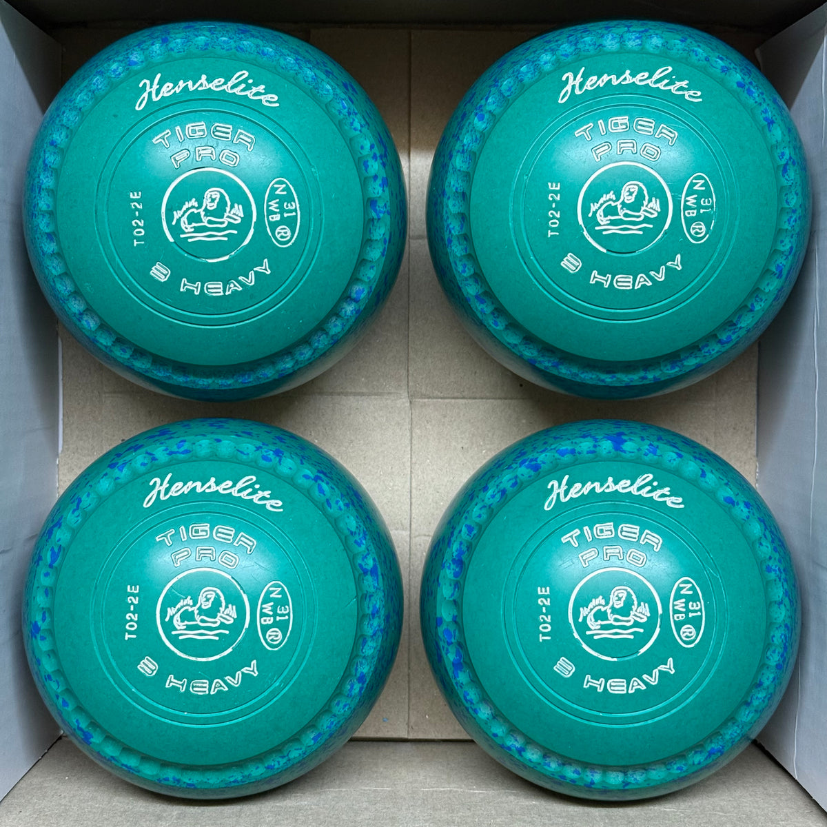 UB2909 Henselite Tiger Pro - Ocean Green - Size 3 Heavy (Mega Grip) - WB31 Stamp