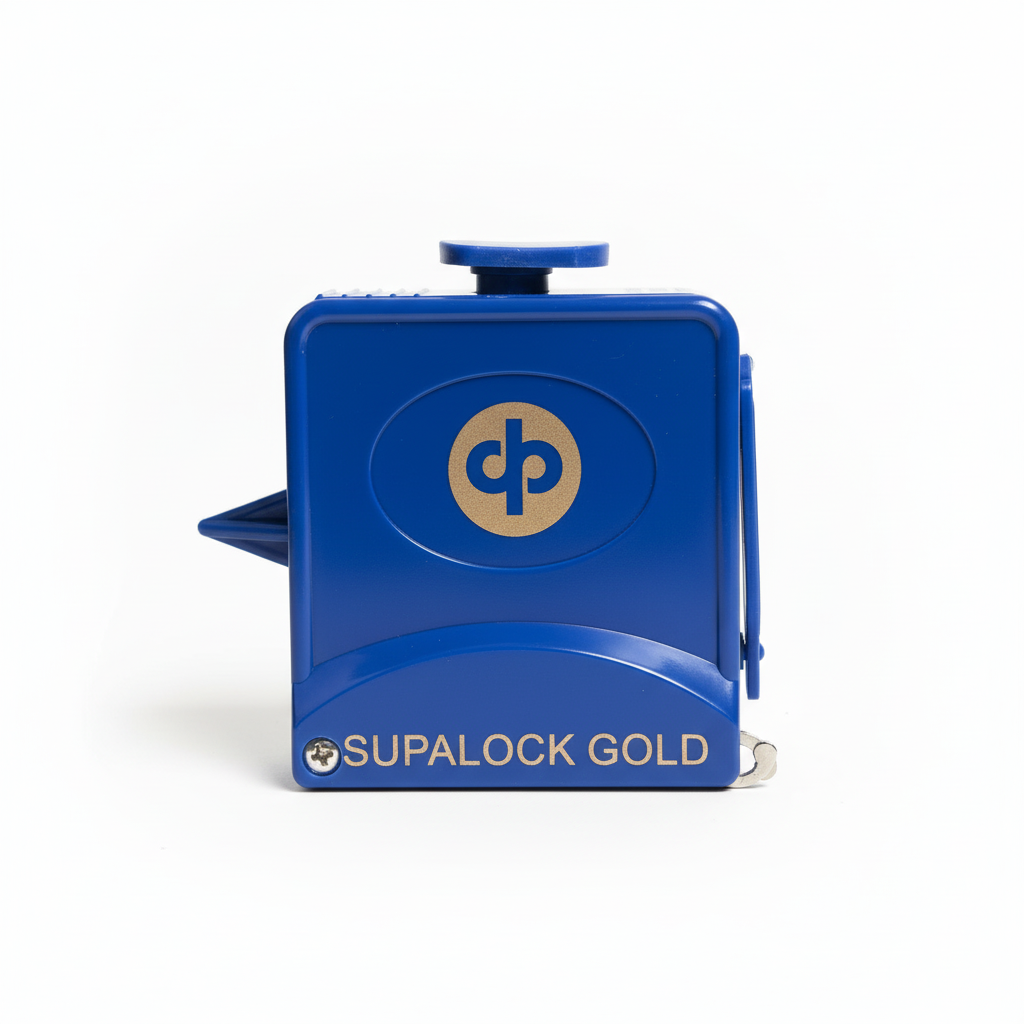 Supalock Gold on white background